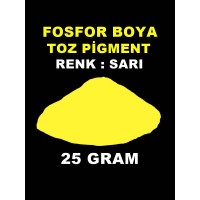 Fosfor Boya Karanlıkta Parlayan Sarı 25 Gram