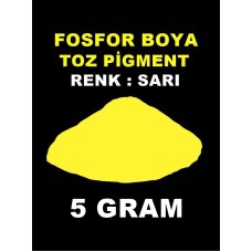 Fosfor Boya Karanlıkta Parlayan Sarı 5 Gram
