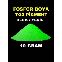 Fosfor Boya Karanlıkta Parlayan Yeşil 10 Gram