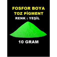 Fosfor Boya Karanlıkta Parlayan Yeşil 10 Gram
