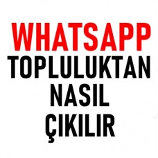 Whatsapp Topluluk Silme