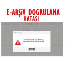 Doğrulama Hatası İnternet Vergi Dairesinden Kimlik Doğrulanamadı