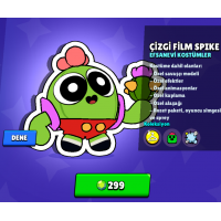 Brawl Stars Efsanevi Kostümler Çizgi Film Spike Kostümü