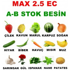 Max 2.5 Ec Sebze Meyve Topraksız Tarım Besin Kiti